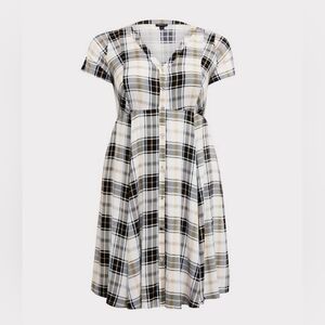 Torrid Mini Challis Shirt Dress sz 1